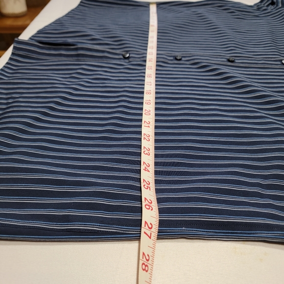 Claiborne Easy Care Blue with Stripes Button Down Shirt Men's Size XXL - Picture 8 of 15